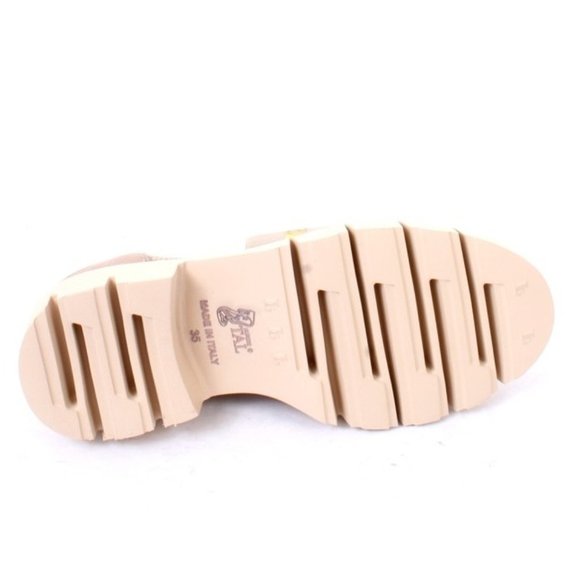 Luca Grossi 96 Beige Suede Leather Elastic Mesh Platform Sneaker - Picture 8 of 8